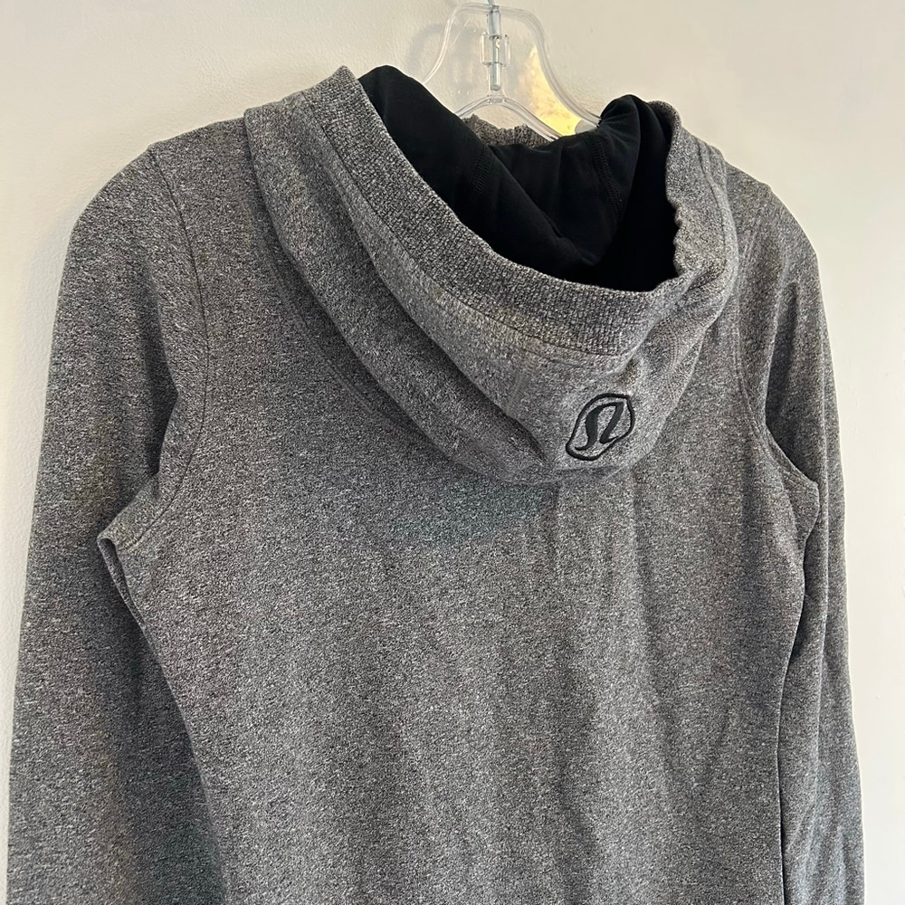 LULULEMON Scuba Full Zip Hoodie Heathered Gray Size 4 - Picture 7 of 10